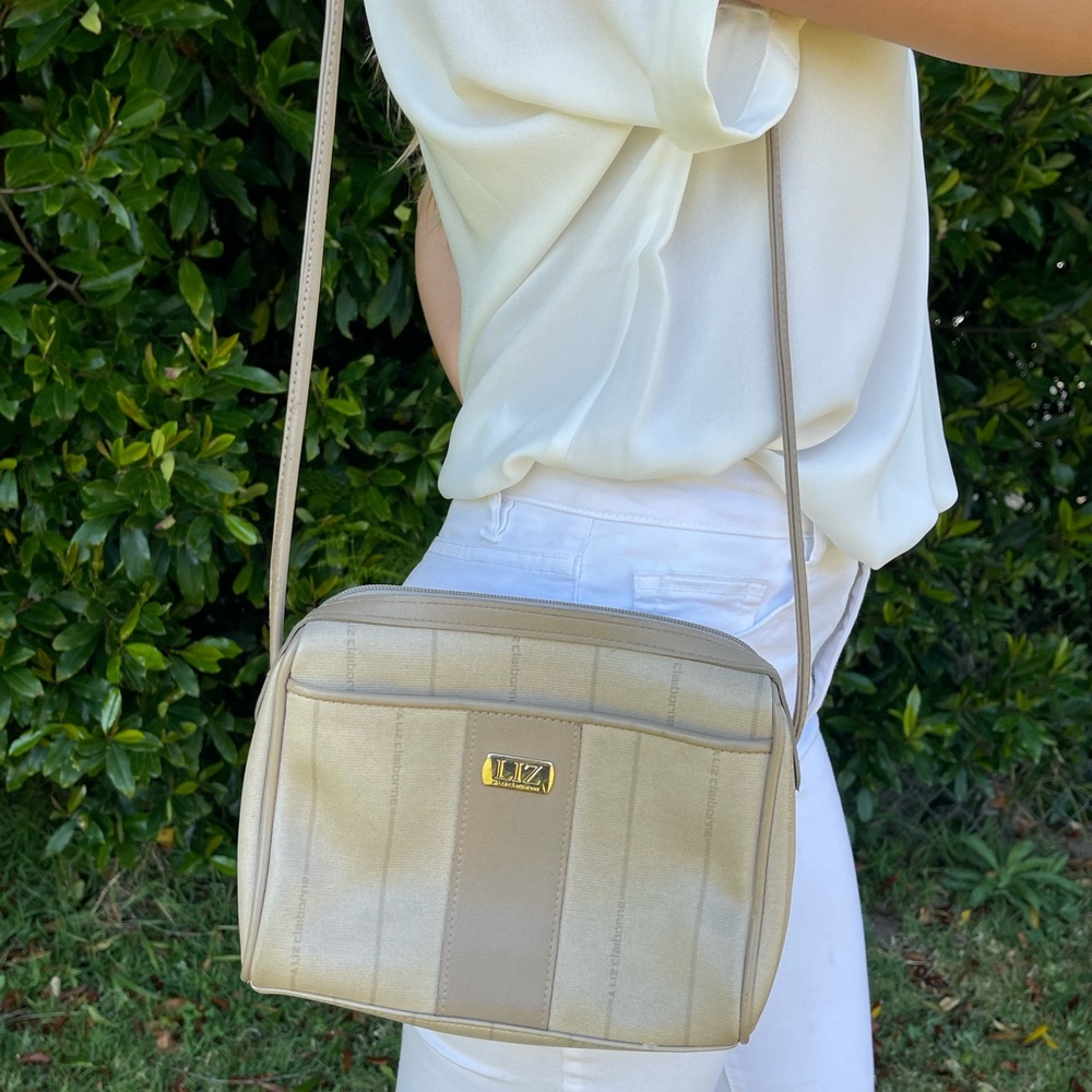 Liz Claiborne Vintage Monogram Crossbody Purse 90s